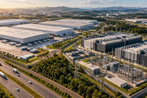 Condomínio logístico e campus de data center representam dois segmentos diferentes do mercado imobiliário corporativo